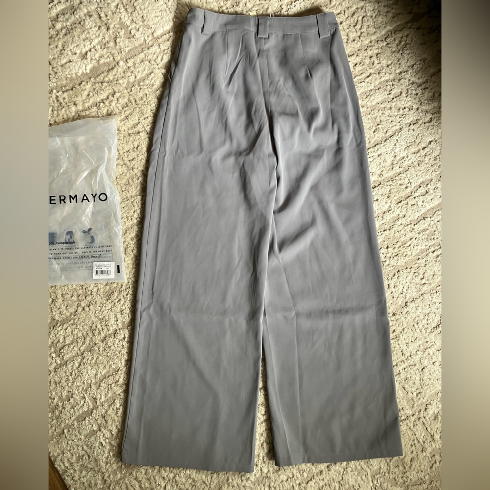 Peppermayo Elle Wide Leg Tailored Pants Gray size 4 - Picture 14 of 14